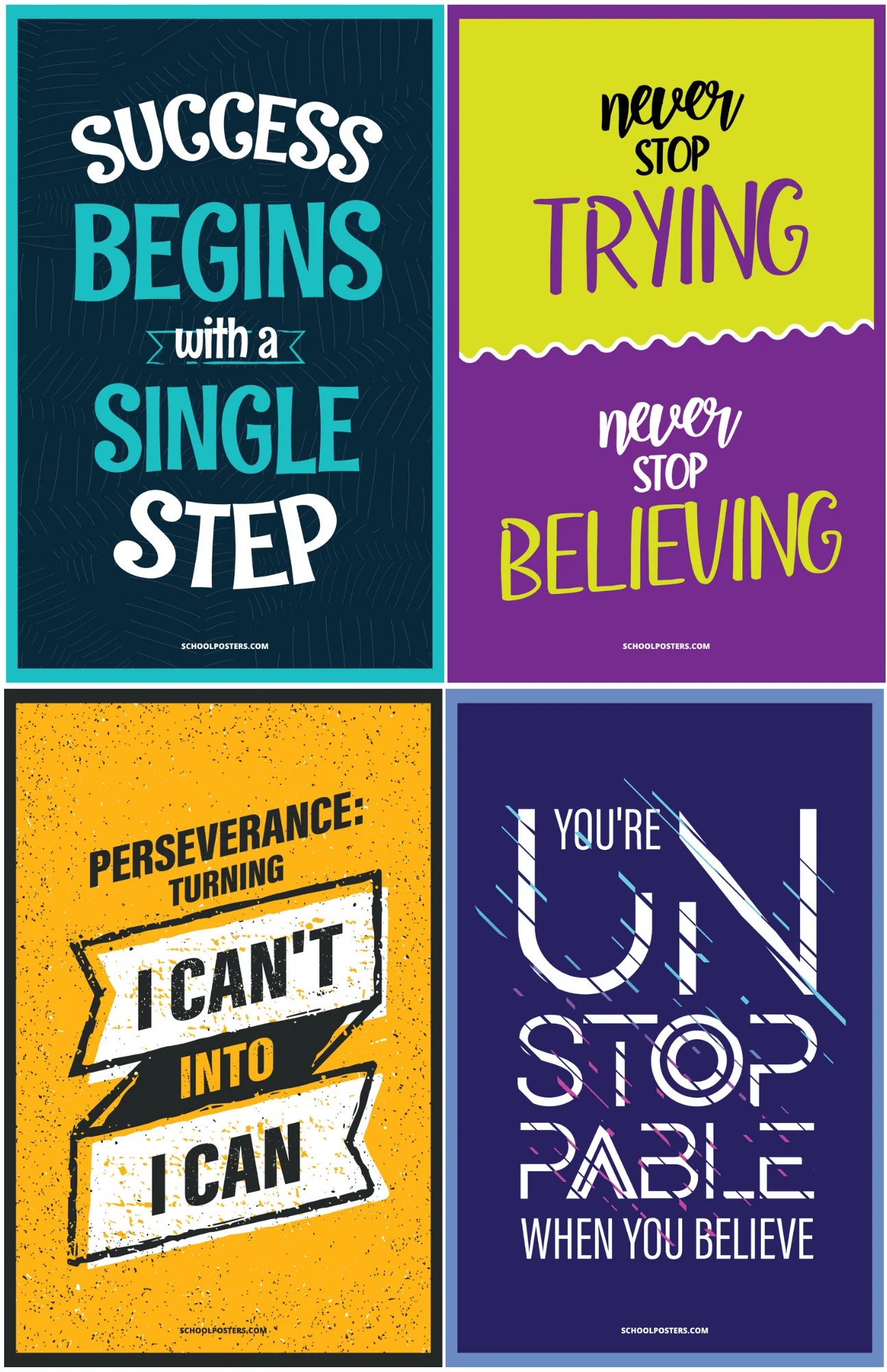 Perseverance Poster Package Schoolposters Llc