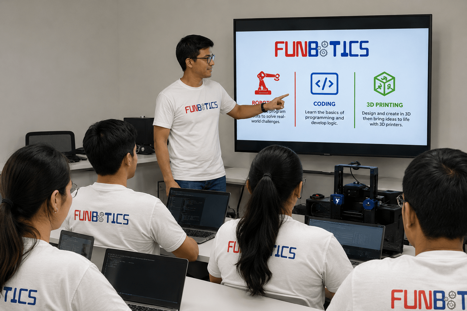 Train the Trainer Funbotics instructor teaching