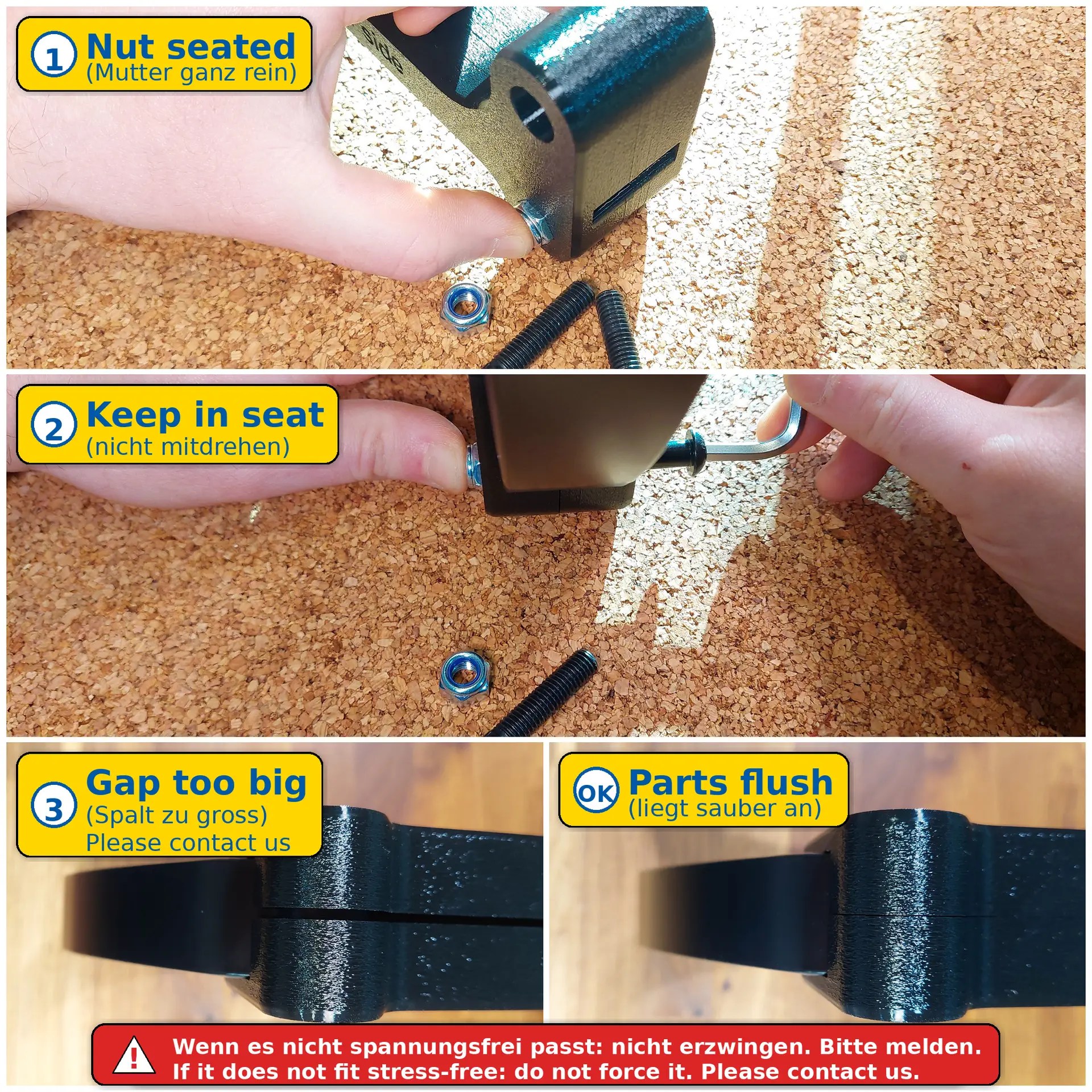 IKEA Markus Armlehnen Tieferlegung 45 mm - Halter Set (2x) inkl. Schrauben