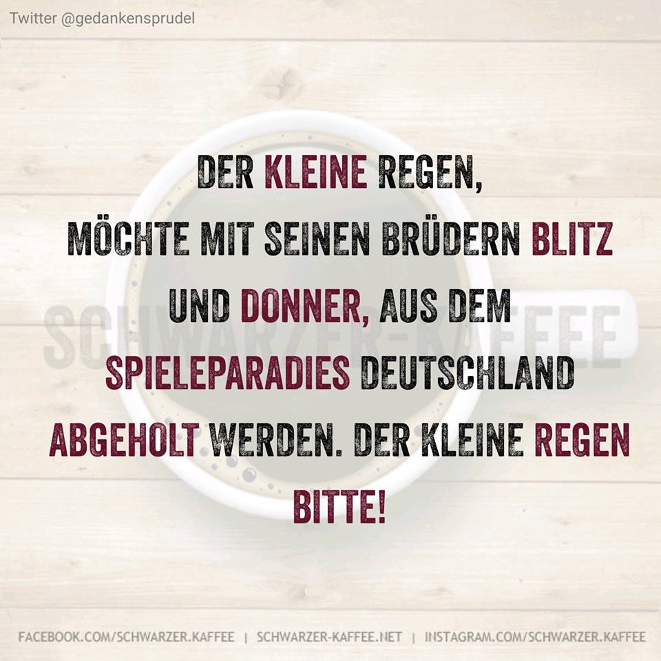 Regen Schwarzer Kaffee