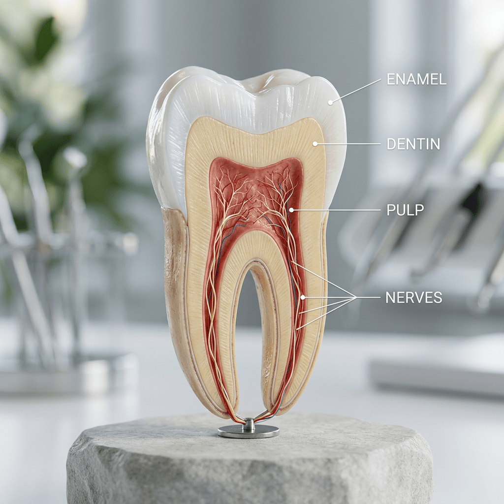 Why do teeth feel sensitive in the cold?