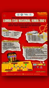 •peserta terdaftar sebagai sma atau mahasiswa aktif Deadline 24 Agustus 2021 Lomba Esai Nasional Kimia 2021 Science Hunter