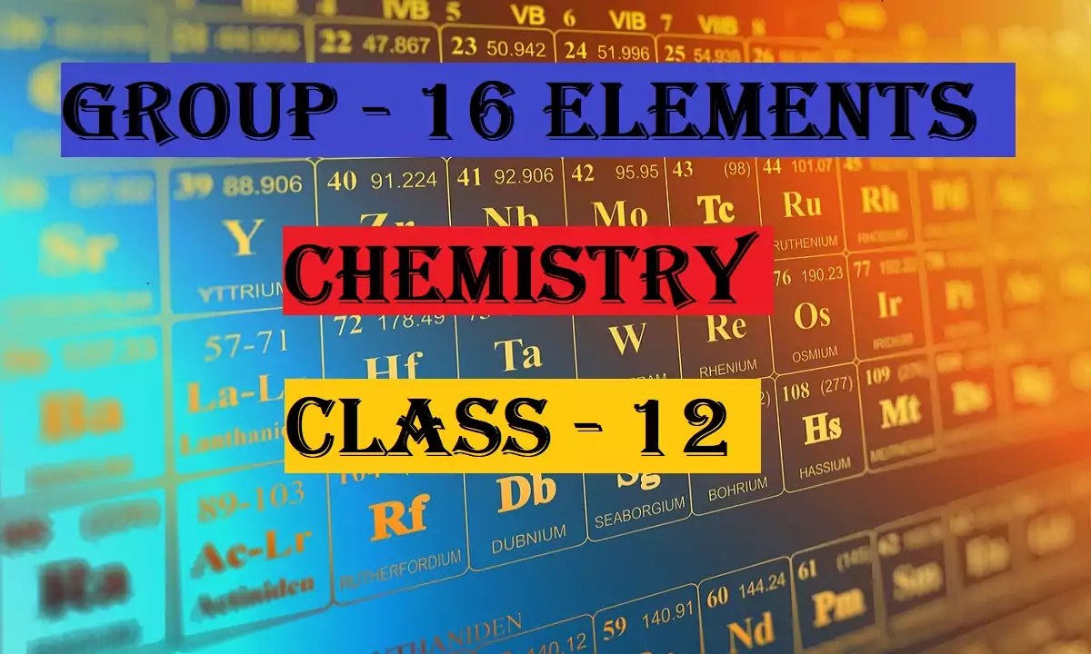 Group 16 Elements