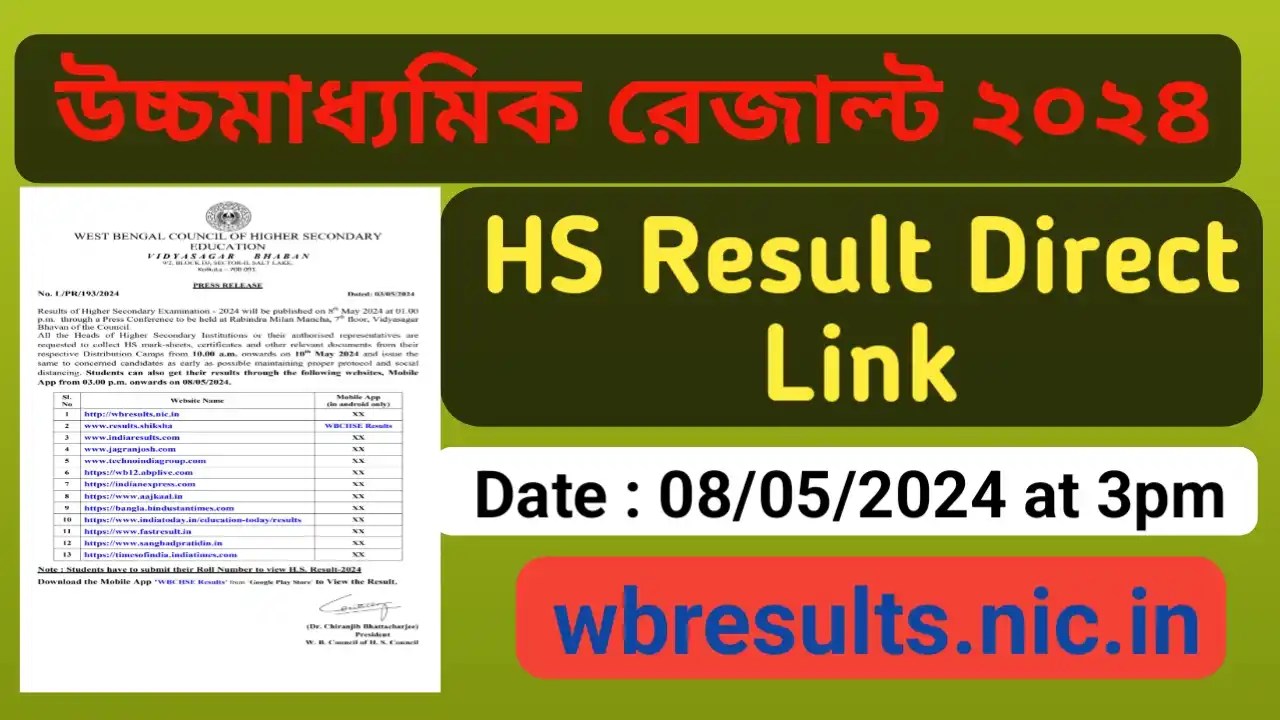 WB HS Result 2024 Direct Link