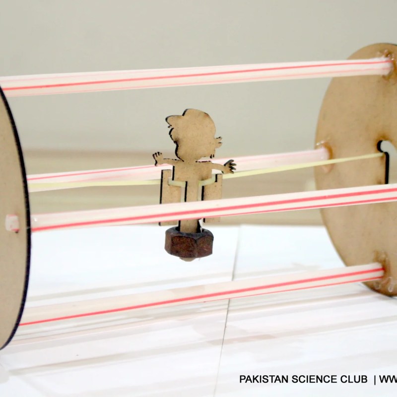 ComeBack Coaster DIY Kit – Rubber Band Powered Science Toy for Kids in Pakistan