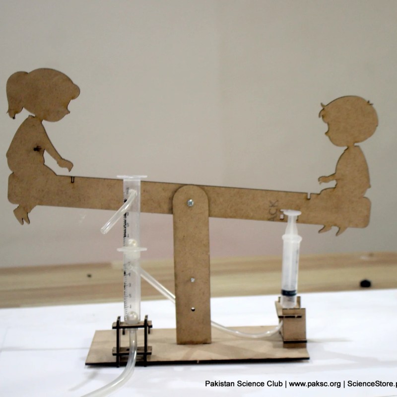 The Seesaw-Powered Water Pump transforms the up-and-down motion of a seesaw