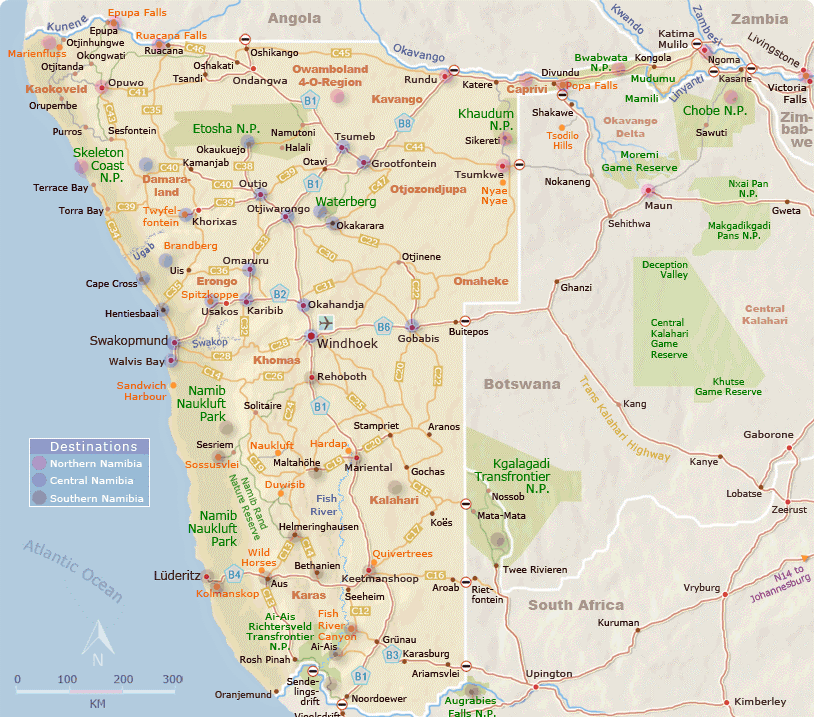 Otavi Namibia 2025 Explorer Trekker Namibia Road Map Ii 