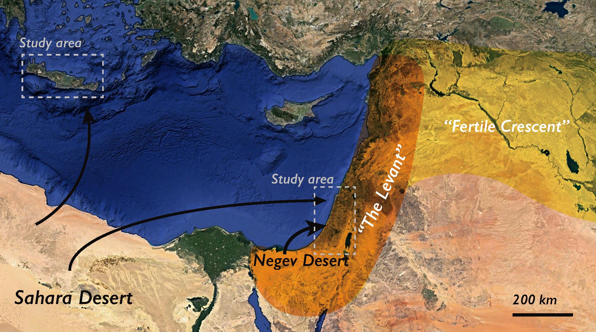 Fertile Crescent Levant Map 