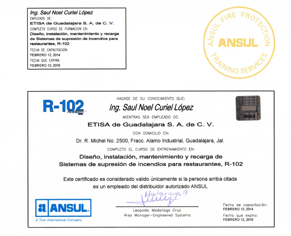 ANSUL R-102 2016