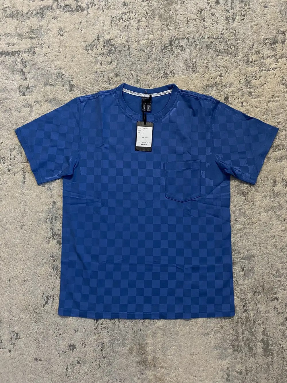 Number (N)ine SS09 Checkered Blue Painted T Shirt 20x27