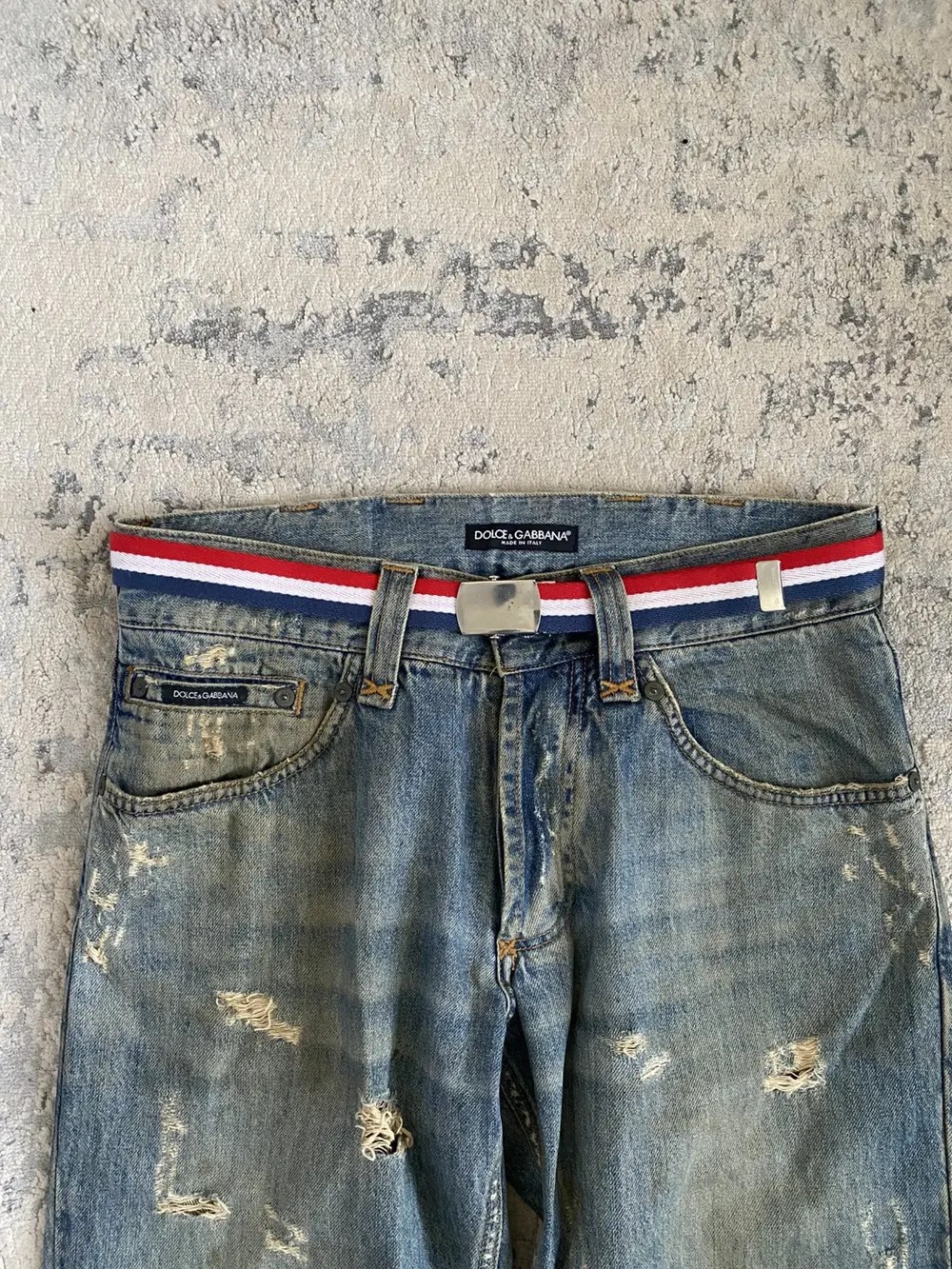 Dior Homme Tricolor Canvas Belt OS