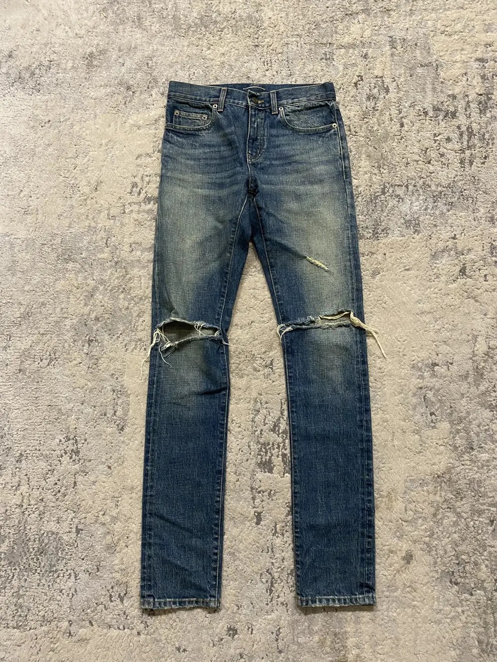 Saint Laurent Paris - SS16 Surf Sound Knee Rip Denim 14.5x34