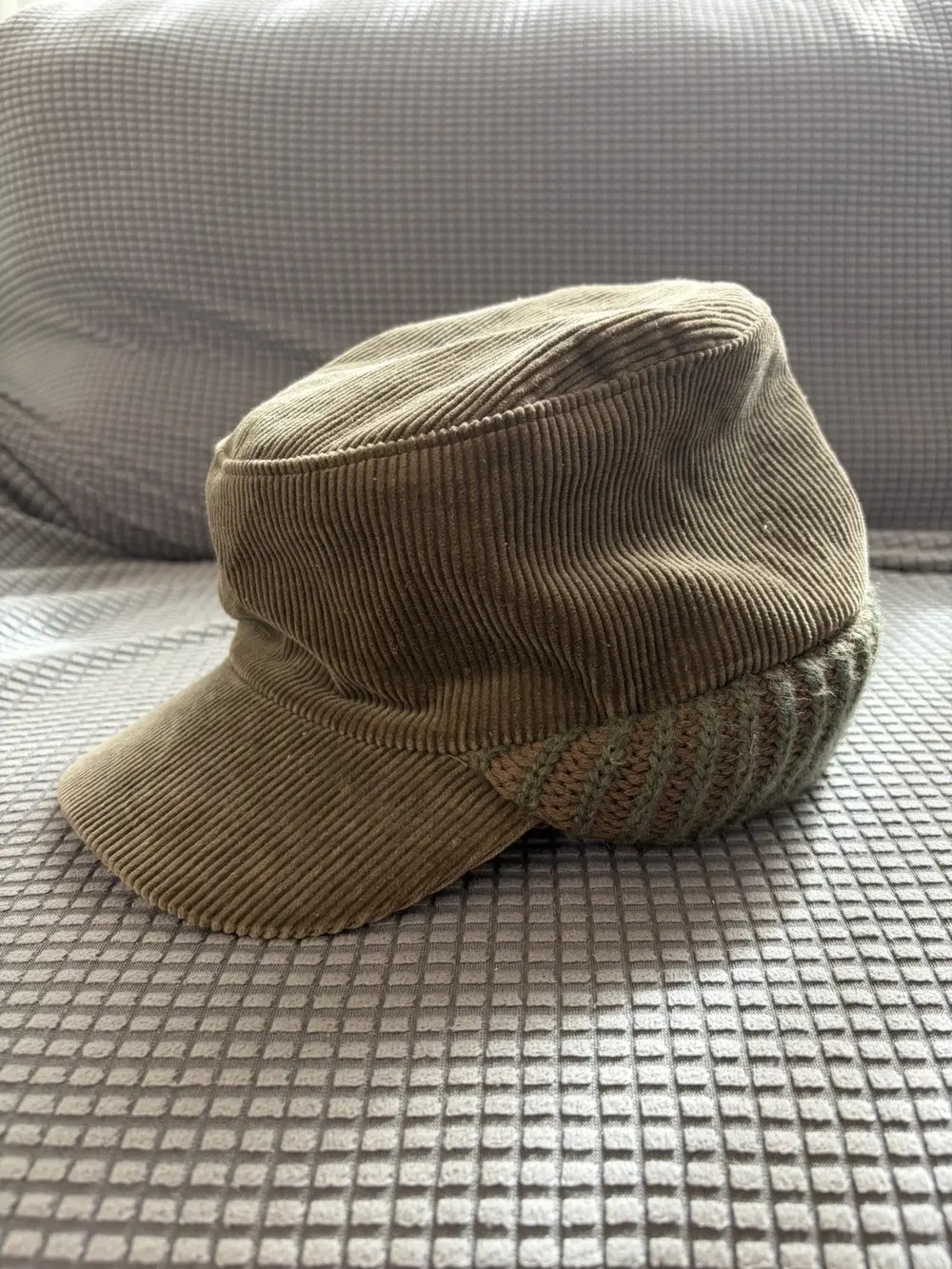 Number (N)ine - AW08 Corduroy Knit Front Visor Flight Cap