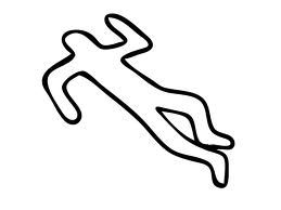 Chalk outline of a corpse