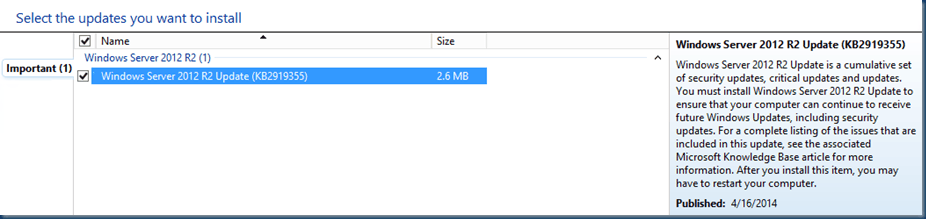 Windows Server 2012 R2 Update KB2919355 #update #winserv #PoshPAIG # ...