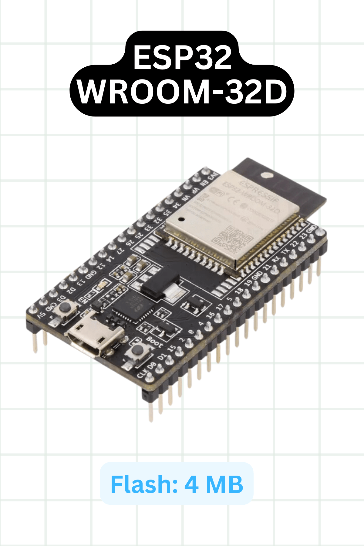 ESP32-WROOM-32D Geliştirme Kartı