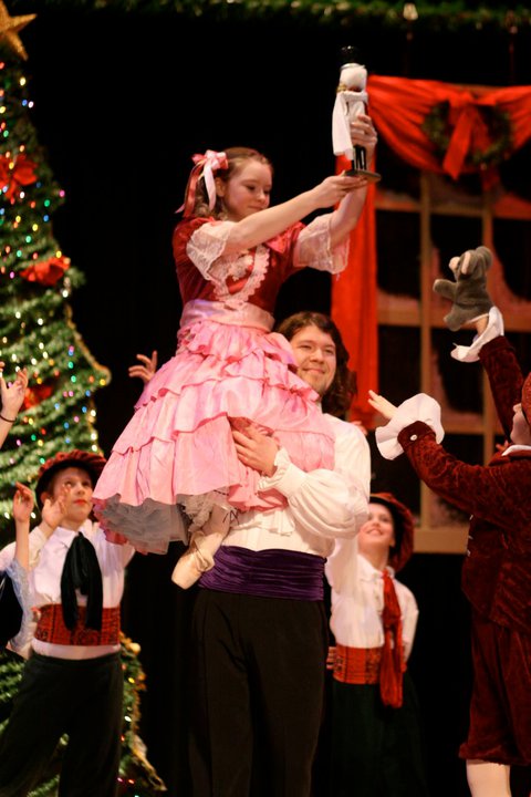 THE NUTCRACKER: (Photo by Lorna Dietrich Cummings) THIA CARTER - CLAIRA, SCOTT ANTHONY SMITH - DROSSELMEYER, ATLANTIC BALLET COMPANY (2010)