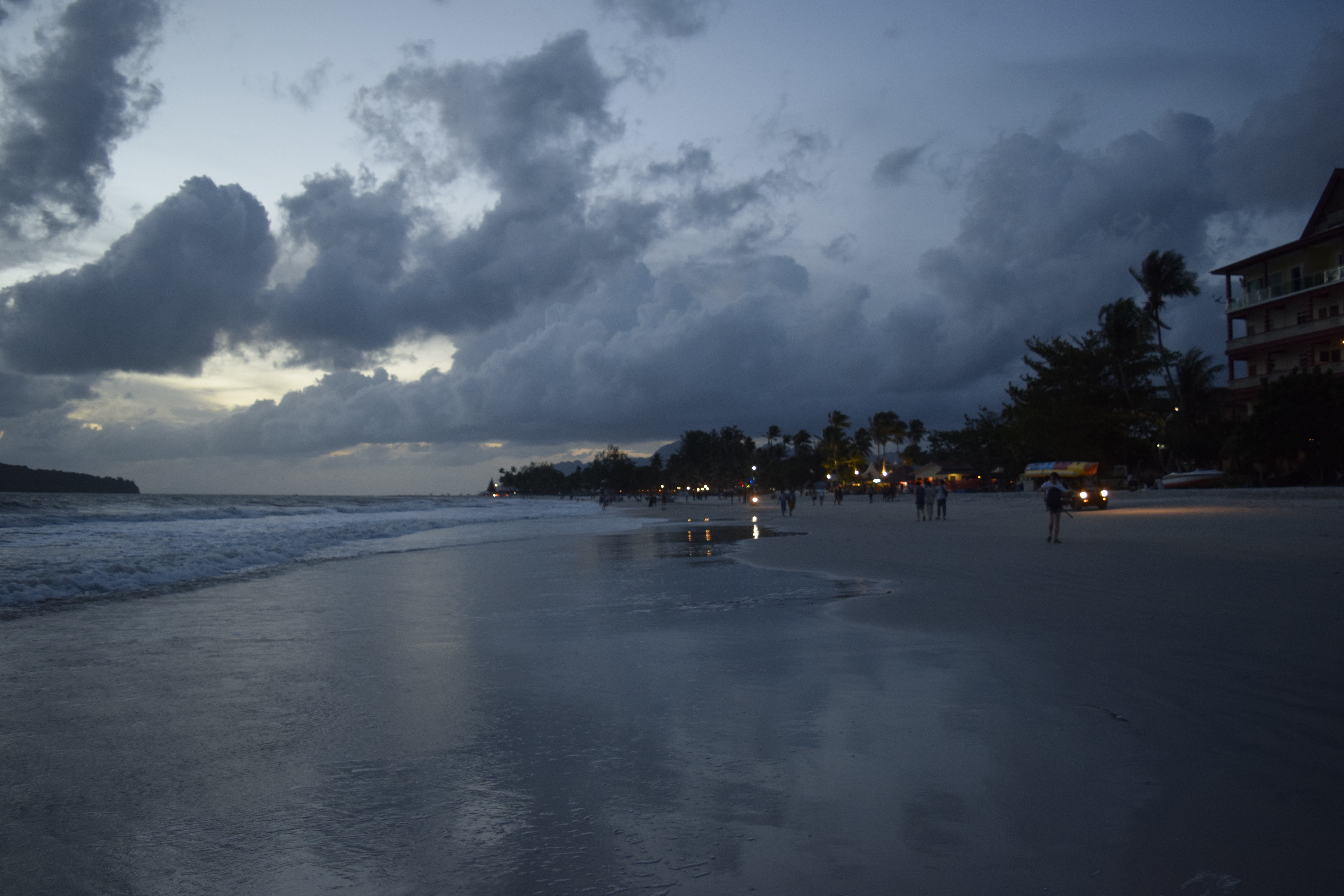 Langkawi beach by night