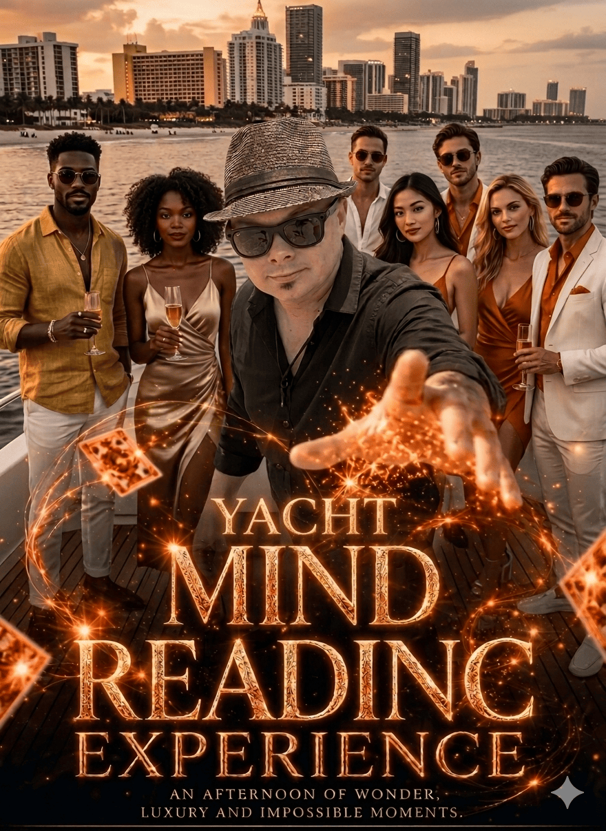 Miami Yacht Parties with Miami Mentalist Scott Xavier