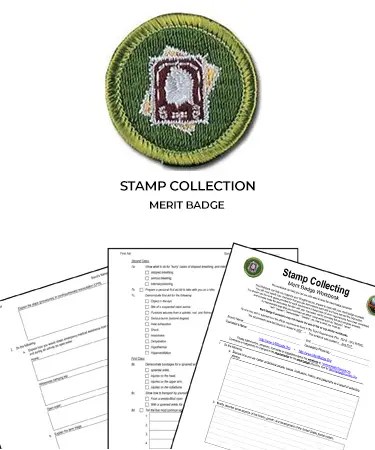 📛 stamp collecting merit badge (worksheet & requirements)