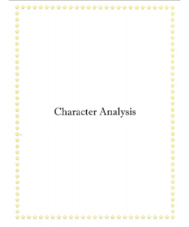 Character analysis worksheet pdf