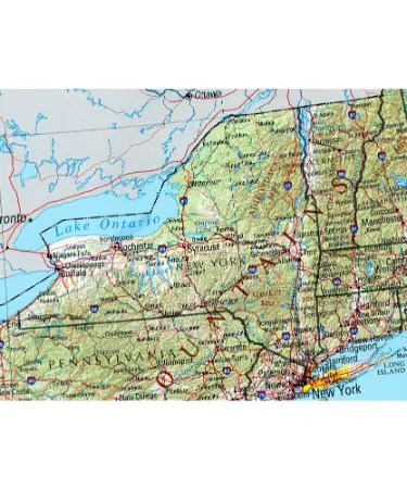 New York State Road Map Pdf Free Download Printable