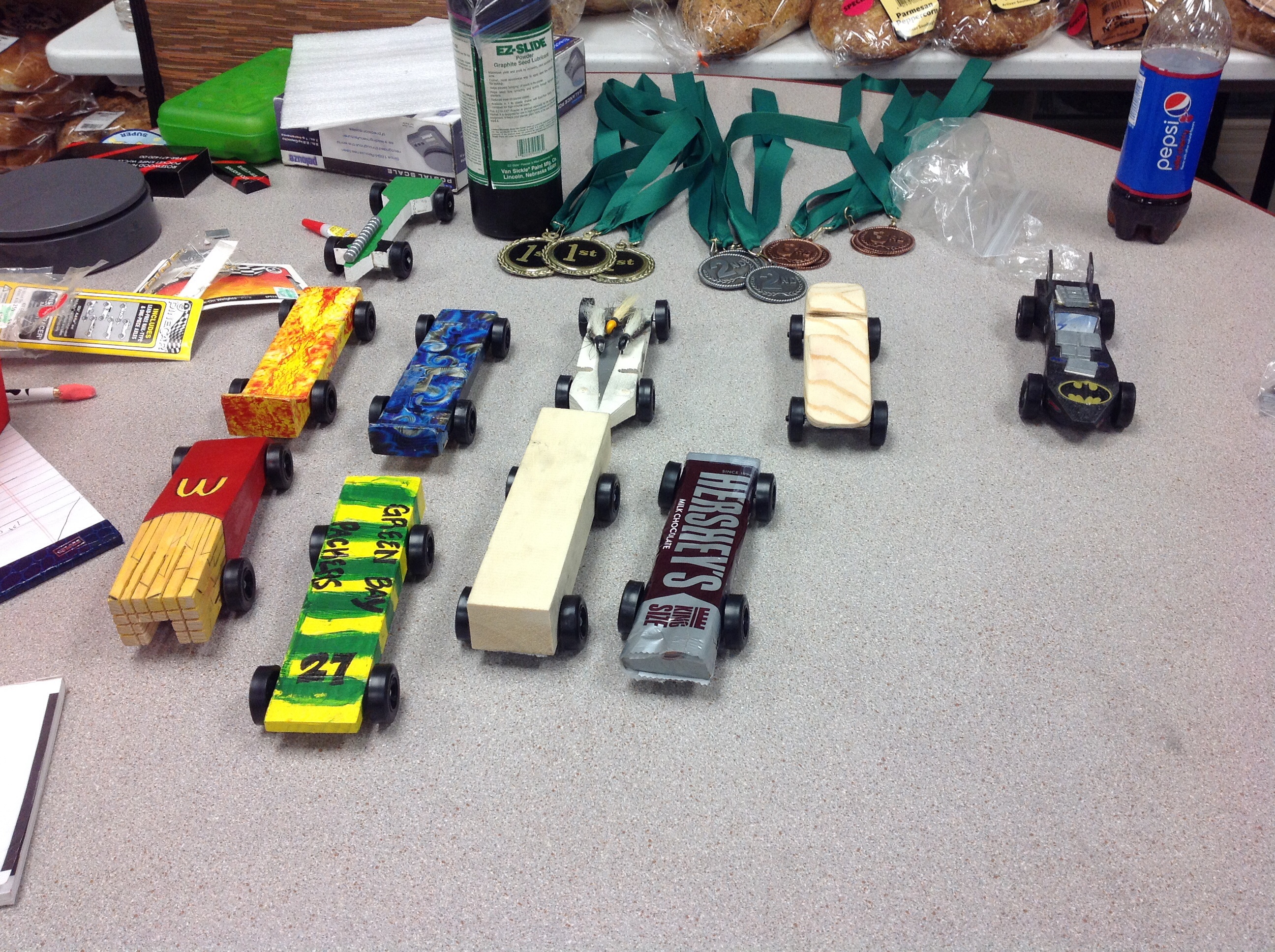 Ten cars from my son's Pack (1/4/2017)