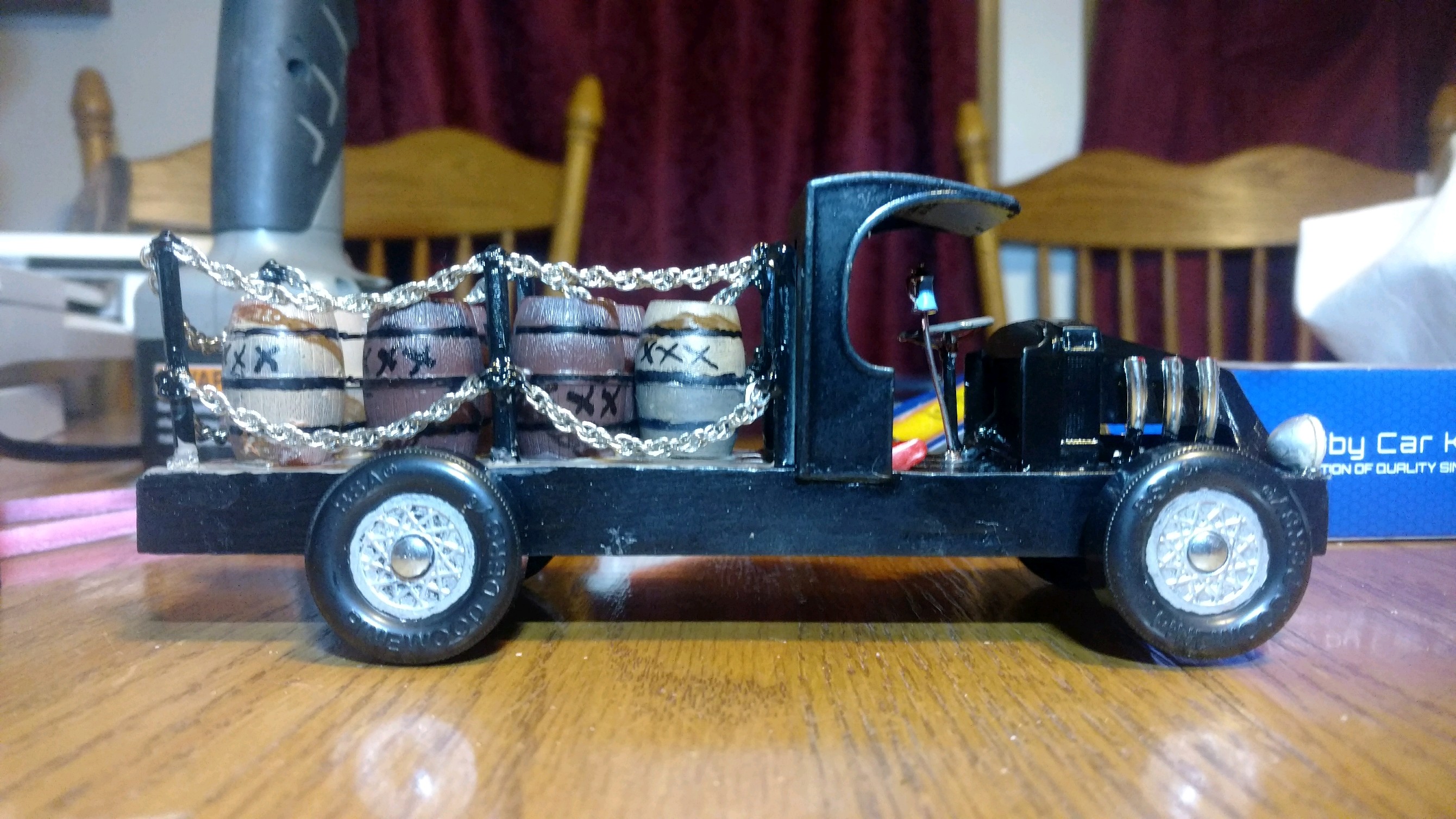 Truck with barrels
