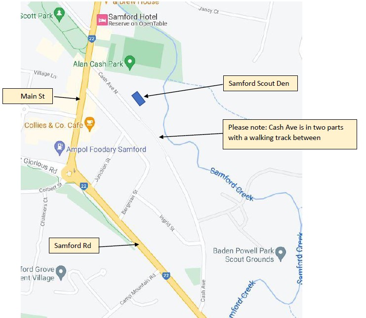 Holiday Outdoor Experience Samford Scouts Queensland Samford Directions Map 