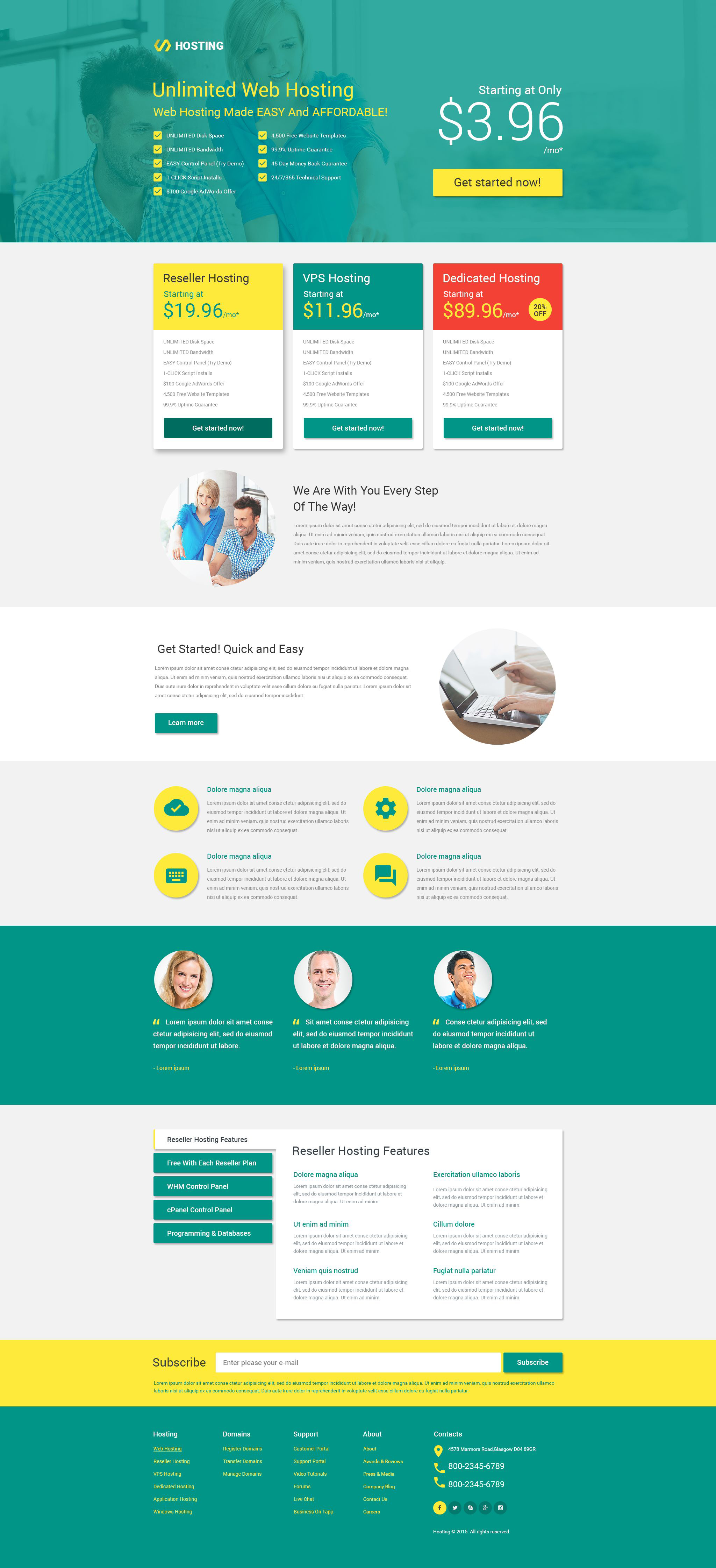 Hosting Responsive Landing Page Template Buy For 14 Id 53399