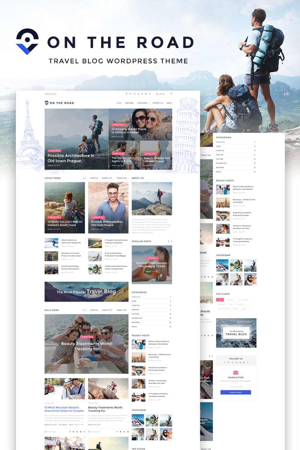 The magazine wordpress theme by themeshopy is great for blogs and news websites. Template 67186 On The Road Travel Blog Wordpress Theme Website Brobst Systems