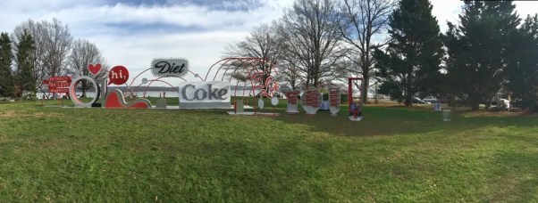 Diet Coke #RetweetsOfLove sculpture at Waterfront Park in Alexandria, VA.