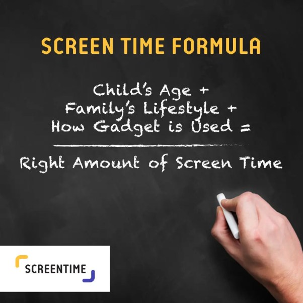 The best screen time balancing formula for your family. #ScreenTimeApp