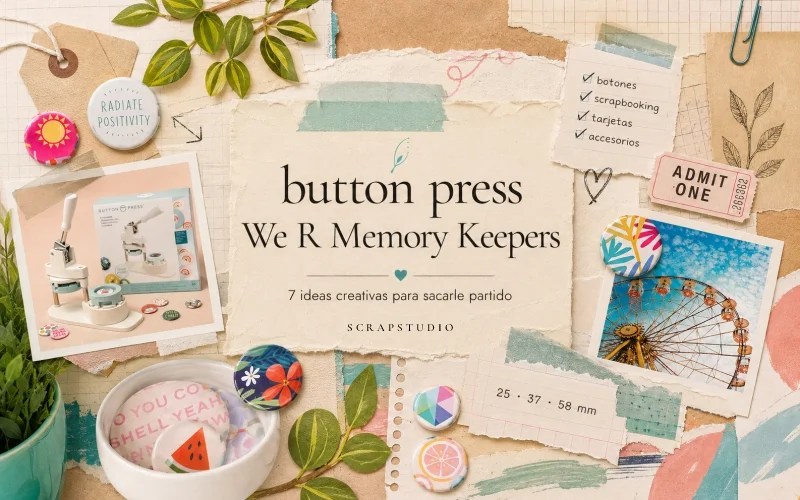 Button Press We R Memory Keepers: 7 ideas creativas