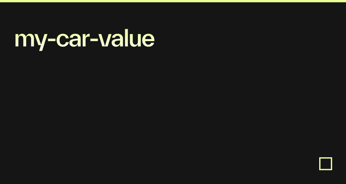 My-car-value