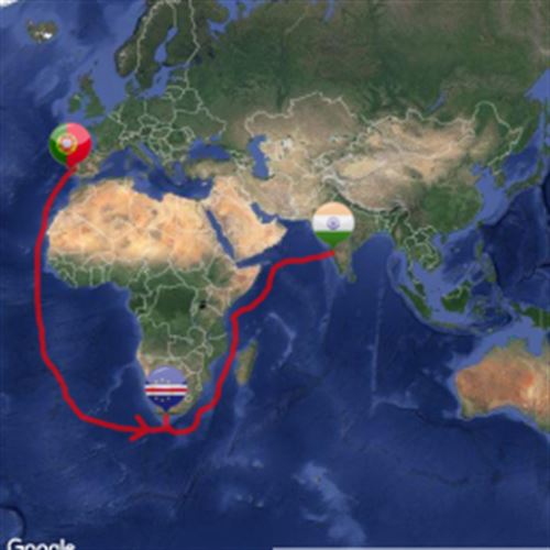 Goa, india, indian history, mughals, nino da cunha, pedro alvarez cabral, portuguese, portuguese in india, treaty of tordesillas, vasco da gama, Vasco Da Gama Exploration Route Scribble Maps