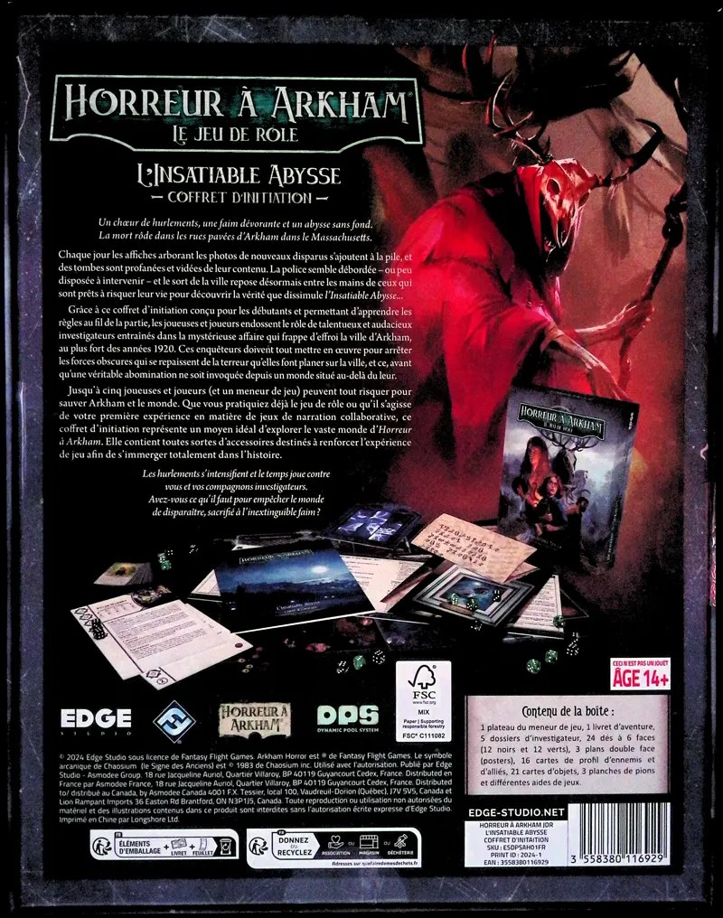 Horreur à Arkham le jeu de rôle – L’Insatiable Abysse