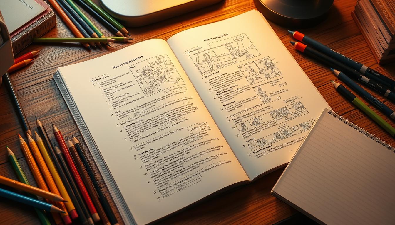 Animation script with detailed visual notes