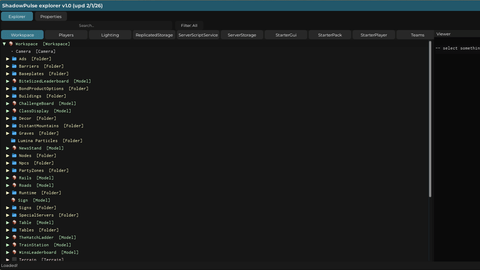 Universal Script ShadowPulse Explorer Updated Roblox Scripts 0 