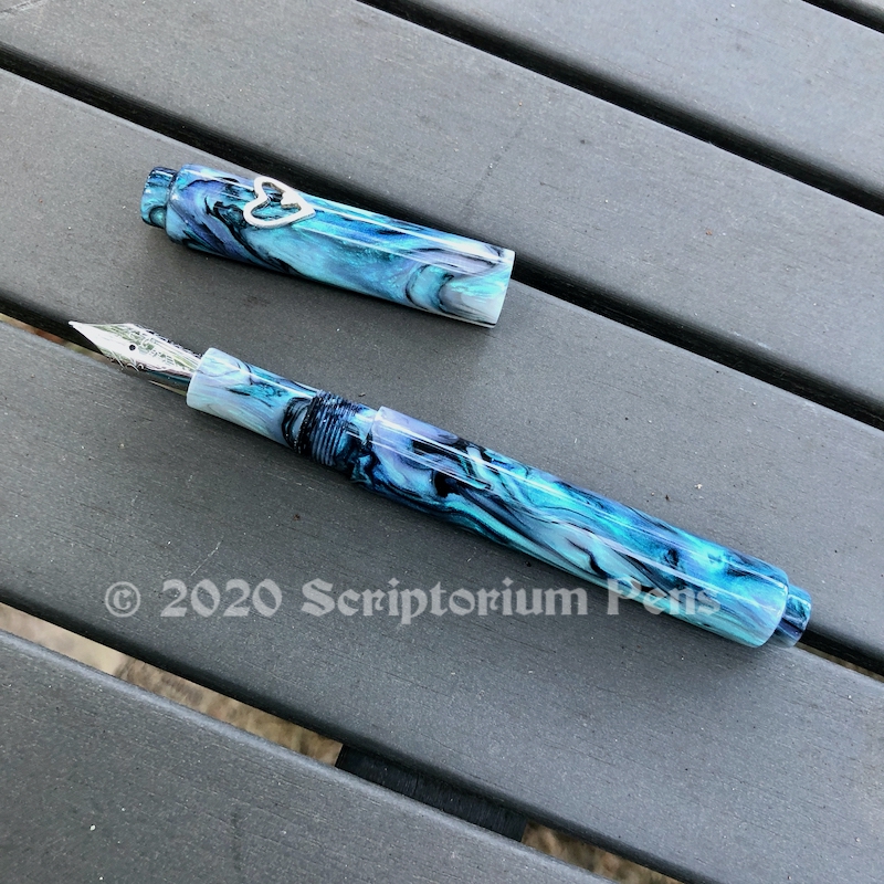 Scroll in Brooks Black Abalone - Slim