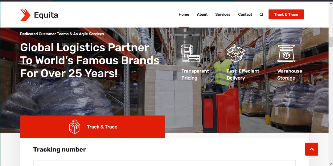 Equita Courier Tracking Website Template