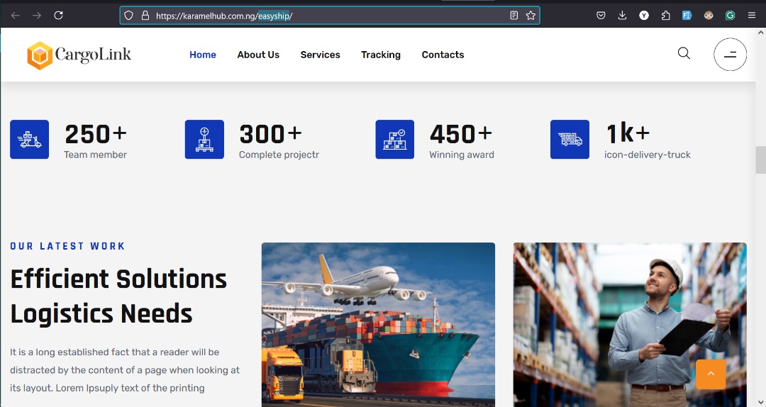 Easyship Courier Tracking Website Template