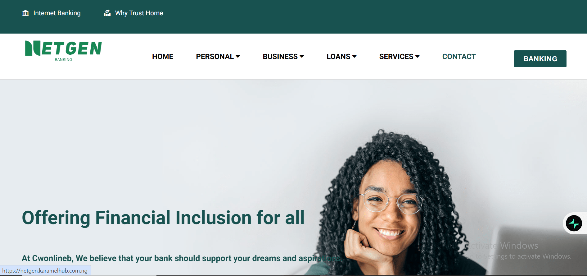 Netgen Online Banking Website with Multiple Transfer Code
