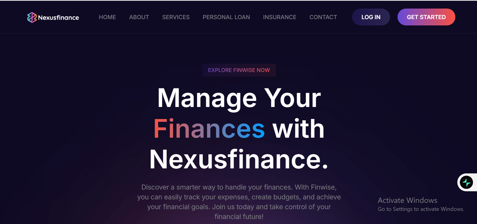 Nexus Finance Banking Website With Loan and Stock