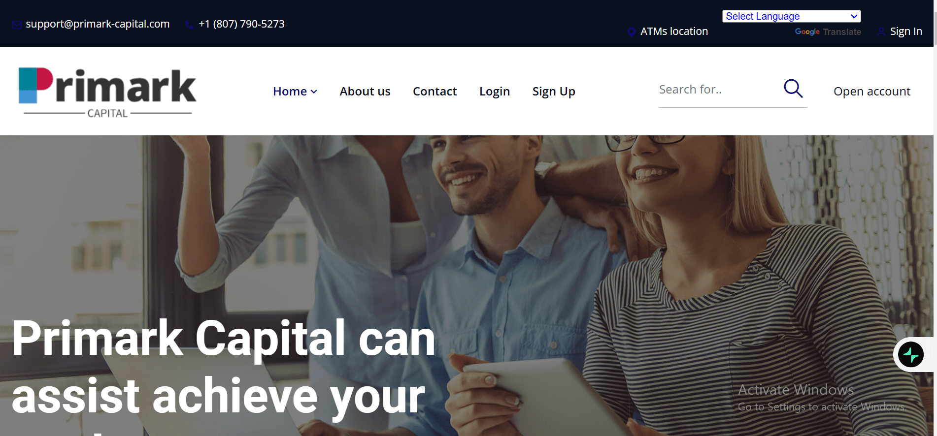 Pmark Online Banking Website