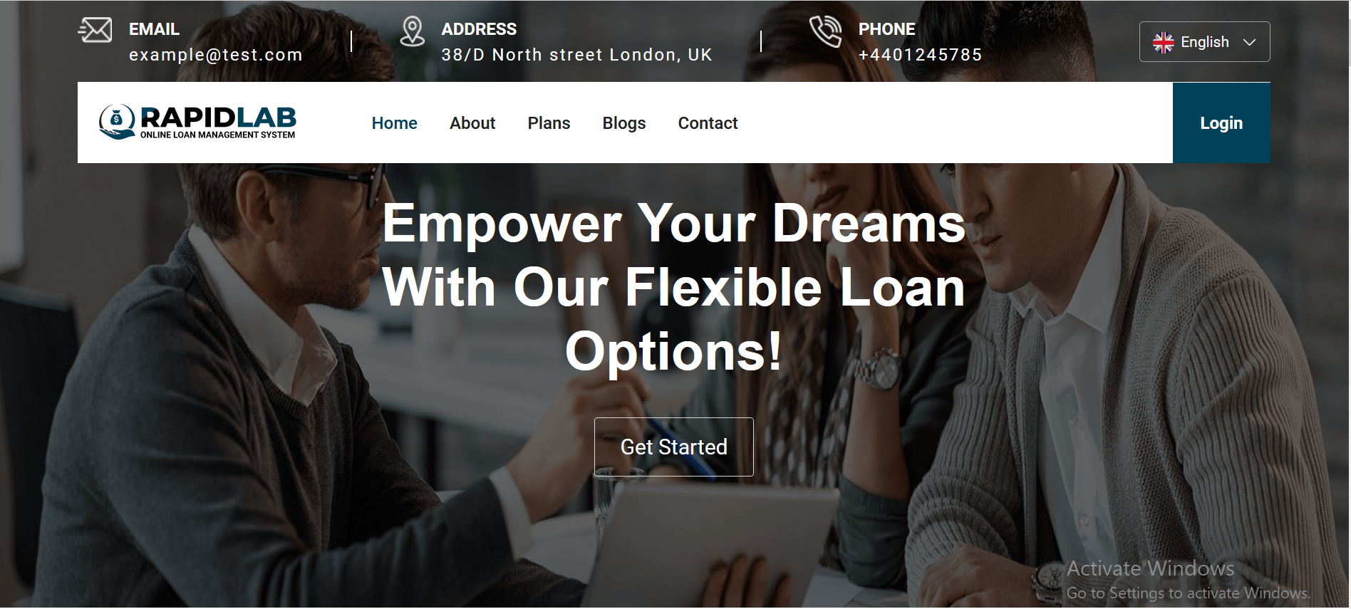 RapidLab - Online Loan Management System