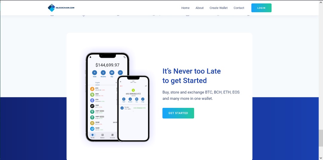 Rupwallet Blockchain and Crypto Wallet Platform Website Template