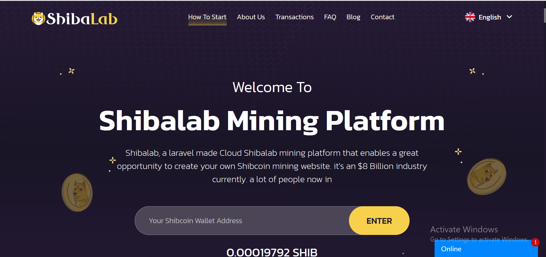 ShibaLab - Shiba Inu Cloud Mining Platform