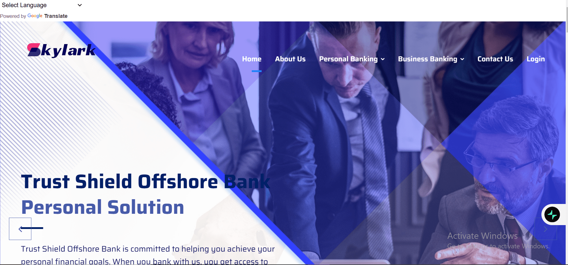 Skylark Online Banking Website With Multiple Transfer Code