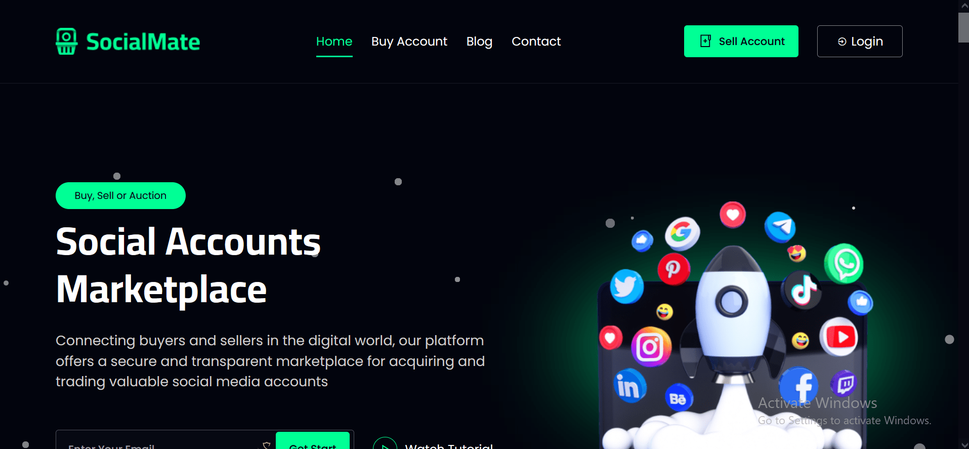 SocialMate - Social Media Account Selling Marketplace